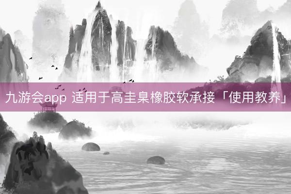 九游会app 适用于高圭臬橡胶软承接「使用教养」