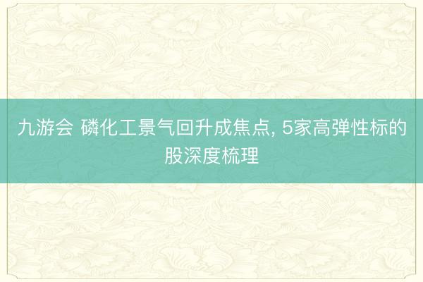 九游会 磷化工景气回升成焦点, 5家高弹性标的股深度梳理