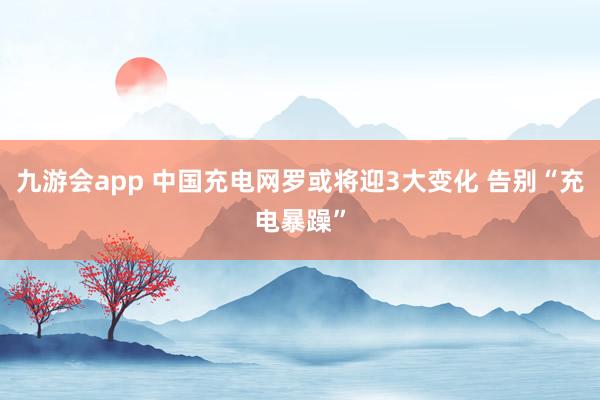 九游会app 中国充电网罗或将迎3大变化 告别“充电暴躁”
