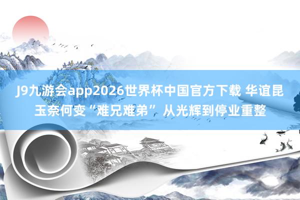 J9九游会app2026世界杯中国官方下载 华谊昆玉奈何变“难兄难弟” 从光辉到停业重整