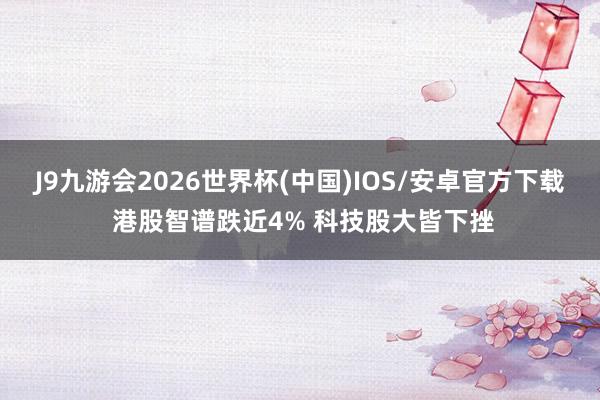 J9九游会2026世界杯(中国)IOS/安卓官方下载 港股智谱跌近4% 科技股大皆下挫