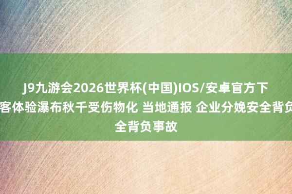 J9九游会2026世界杯(中国)IOS/安卓官方下载 旅客体验瀑布秋千受伤物化 当地通报 企业分娩安全背负事故