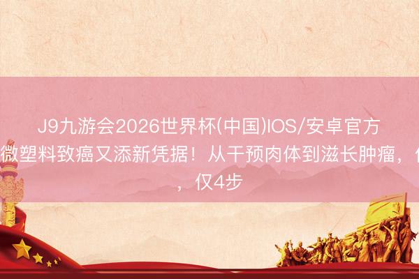 J9九游会2026世界杯(中国)IOS/安卓官方下载 微塑料致癌又添新凭据！从干预肉体到滋长肿瘤，仅4步