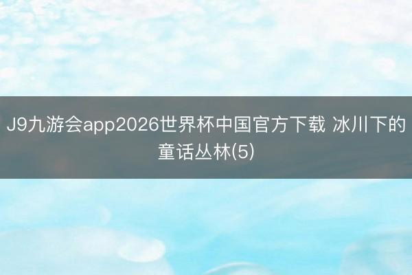J9九游会app2026世界杯中国官方下载 冰川下的童话丛林(5)