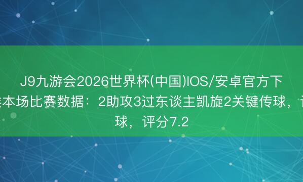 J9九游会2026世界杯(中国)IOS/安卓官方下载 杜埃本场比赛数据:2助攻3过东谈主凯旋2关键传球,评分7.2