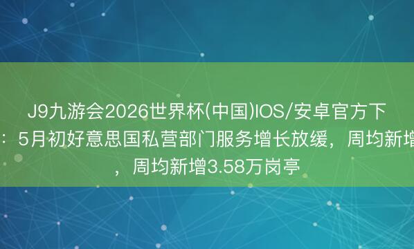 J9九游会2026世界杯(中国)IOS/安卓官方下载 ADP呈报：5月初好意思国私营部门服务增长放缓，周均新增3.58万岗亭
