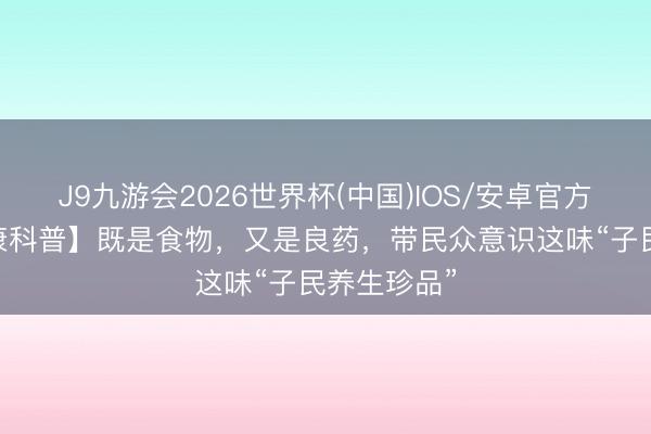 J9九游会2026世界杯(中国)IOS/安卓官方下载 【健康科普】既是食物,又是良药,带民众意识这味“子民养生珍品”